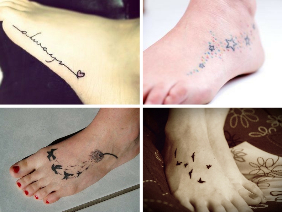 tatuaggi piccoli femminili piede