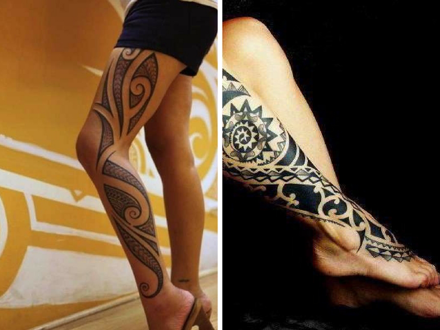 Tatuaggi maori gambe